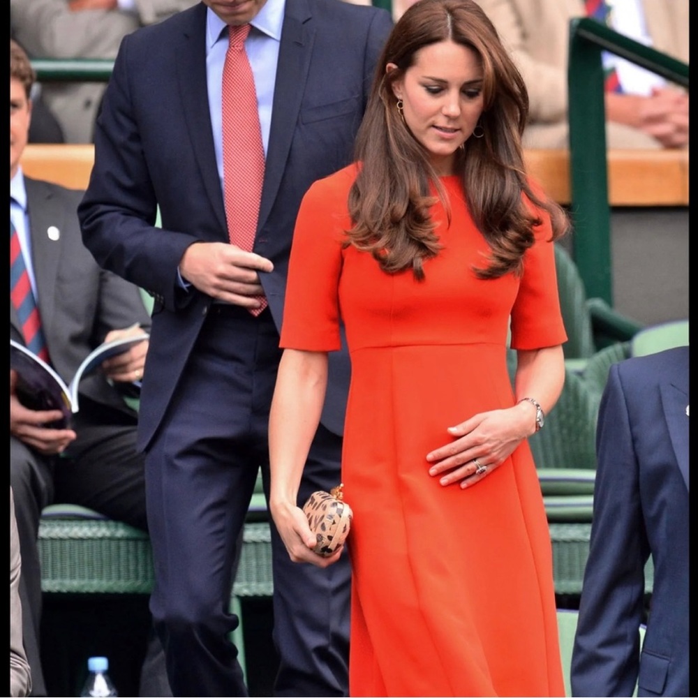 Kate Middleton L.K. BENNETT CAYLA DRESS Size 4, red dress, Duchess of Cambridge